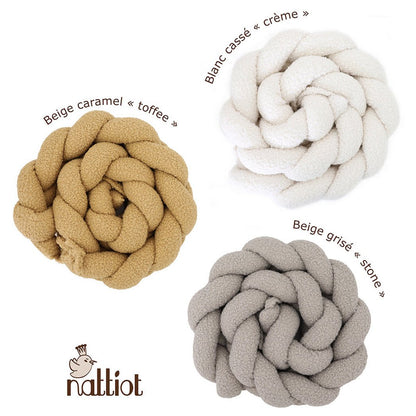 Bedvlecht 200 cm crème polyester
