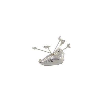 Aperitief spikes metaal zilver set van 6