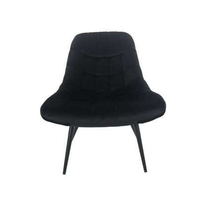 XXL Armchair velvet black metal black