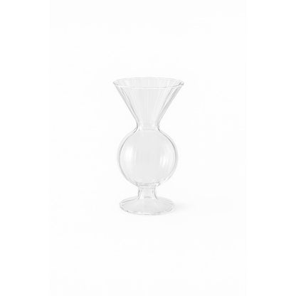 SOLIFLORE VASE IN GLASS 6.3X6.3X12.6CM