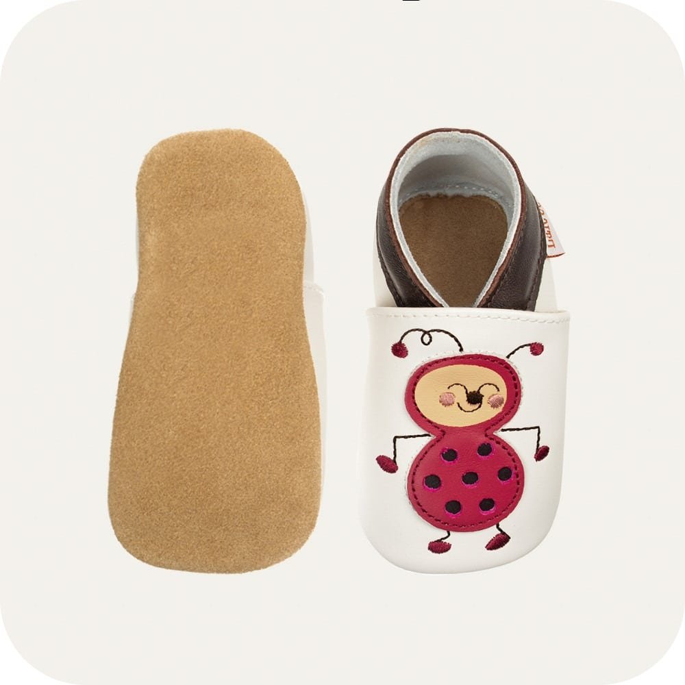 Soft leather baby booties Mademoiselle Coccinelle