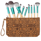 Green-Goose make-up kwasten set 10 stuks bamboe met kurk etui