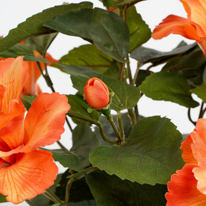 Kunstplant Hibiscus 40 cm oranje