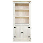 Boekenplank massief dennenhout 81x38x177 cm wit honing