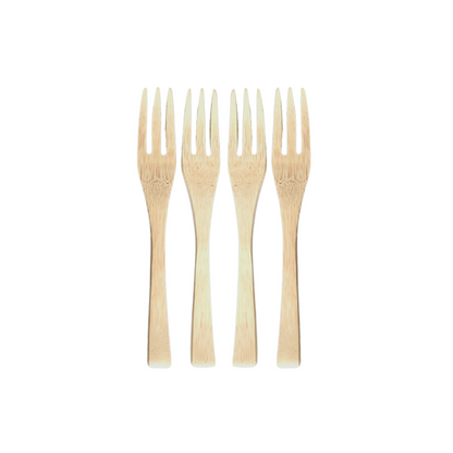 Bamboe vorken 16 stuks 15 cm groen