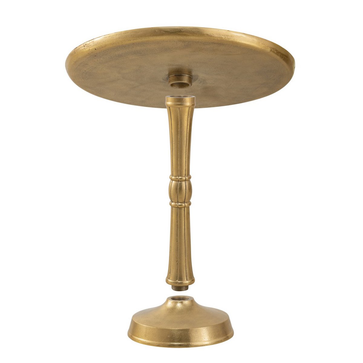 Bijzettafel Metaal Rond Aluminium Met Middenvoet Goud 44x53