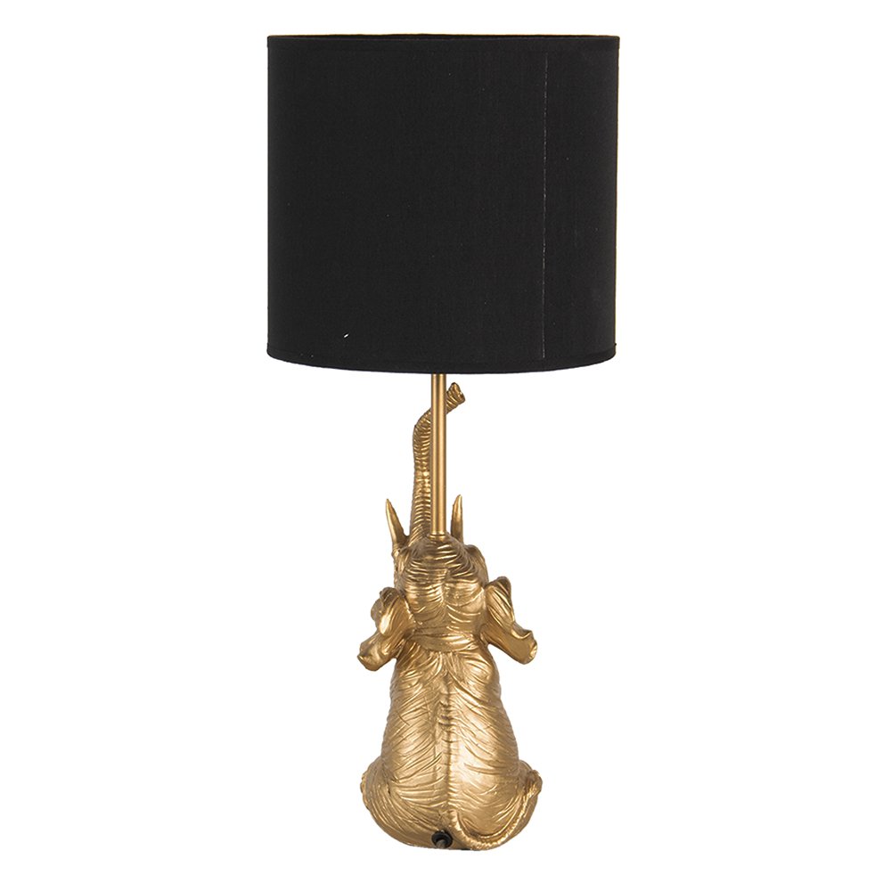 Tafellamp olifant Ø 20x46 cm goudkleurig zwart