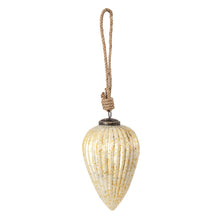 Christmas Ball Ø 7 cm White Yellow Glass Christmas Decoration