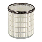 Theelichthouder Ø 8x9 cm wit glas