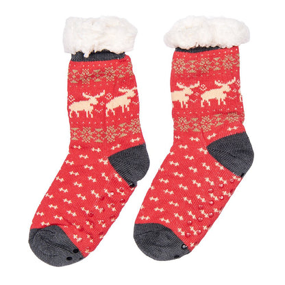 Kerstsokken set 12 stuks one size meerkleurig hert
