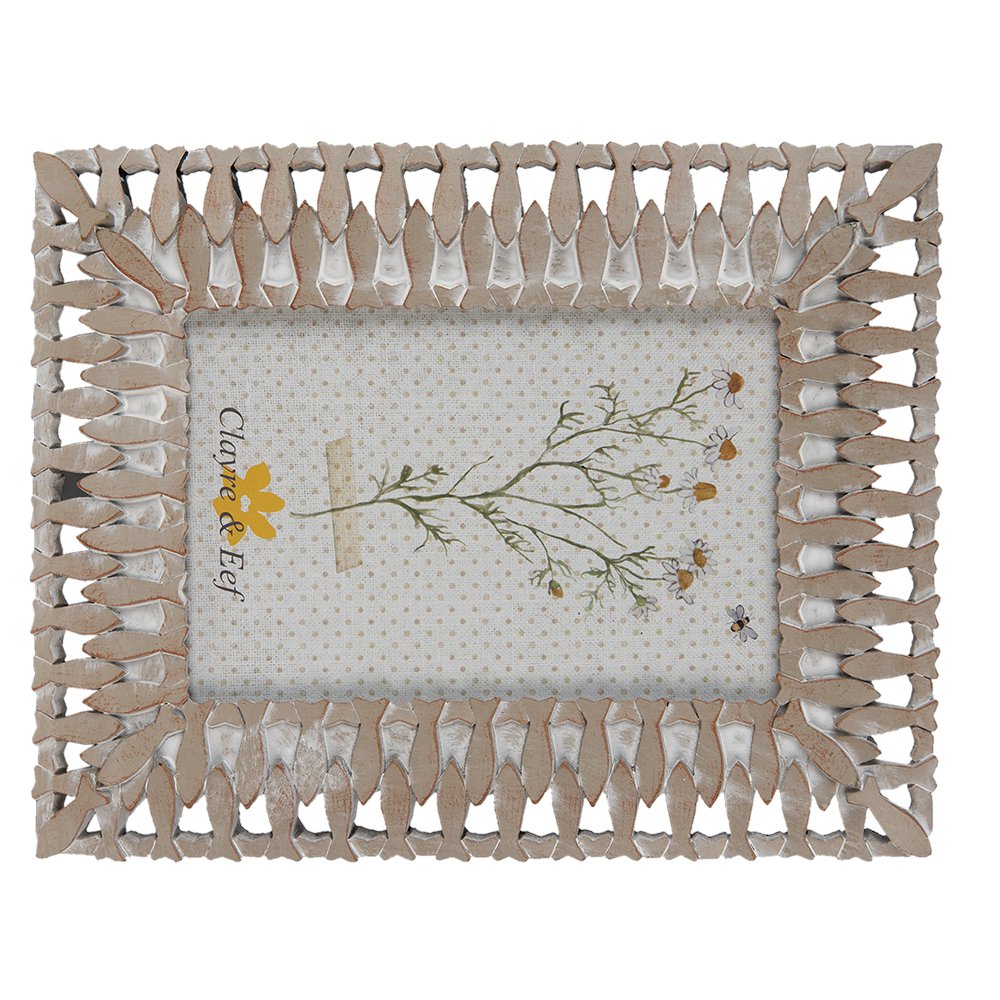 Fotolijst 10x15 cm beige polyresin