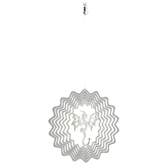 Windspinner draak 12 cm RVS