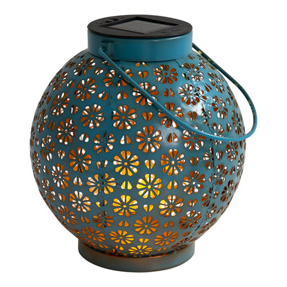 Set Van 2 LED Decoratieve Solarlampen Blauw 18 Cm Breed