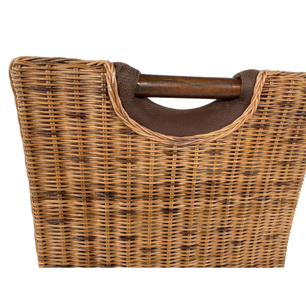 Eetkamerstoel rattan mango hout bruin 46x59x91 cm