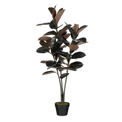 Kunstplant rubberplant 120 cm roodbruin