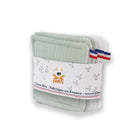 Reusable wipes made of organic cotton - green