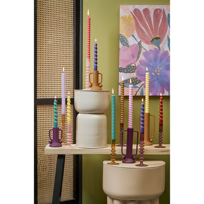 Candle holder Ula Light brown