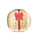 Dinerbord goud met rode vlinderdas 21x21x2 cm glas