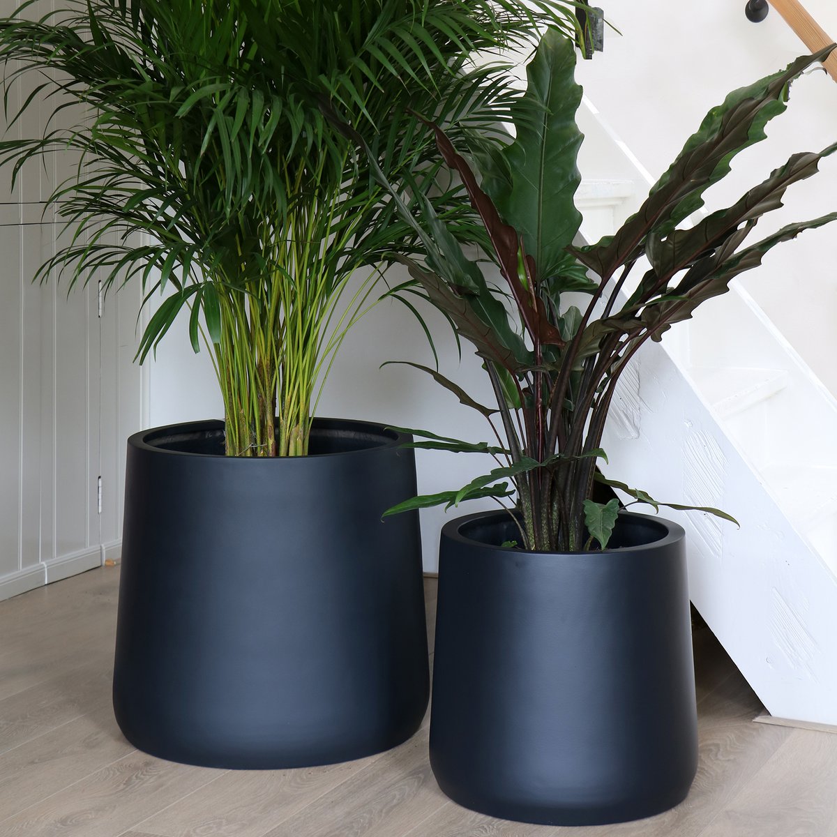 Plantenpot Portland Ø42x40 cm FiberStone zwart