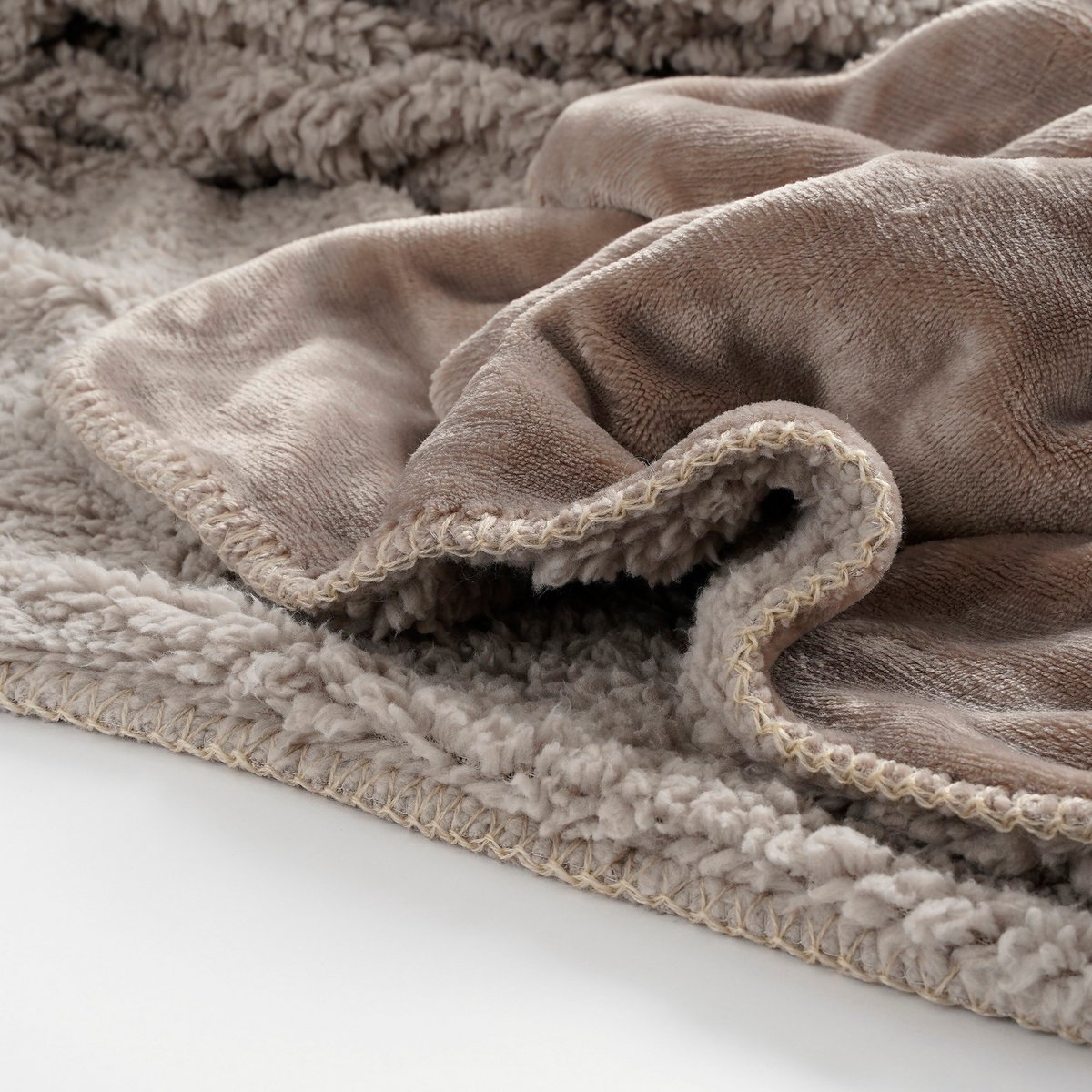 Plaid 200x150 cm beige polyester