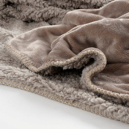 Plaid 200x150 cm beige polyester