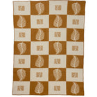 Merinowollen beddeken Leaf Oker