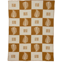 Merinowollen beddeken Leaf Oker