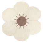 Kindertapijt rond 90 cm wol bloemen