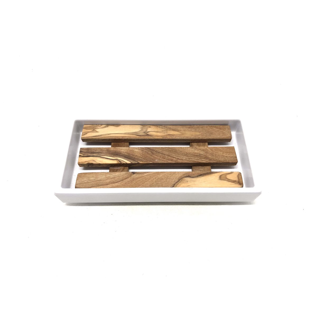 Zeepbakje 15,5x7,5x3 cm melamine olijfhout