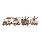 Kerstdecoratie trein 27x4x8 cm beige hout