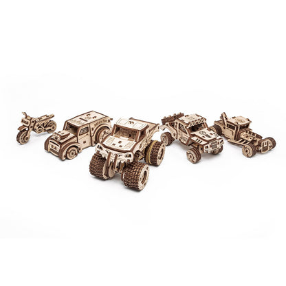 Eco Wood Art 3D Houten Puzzel 5 in 1 Voertuigen Set 1034