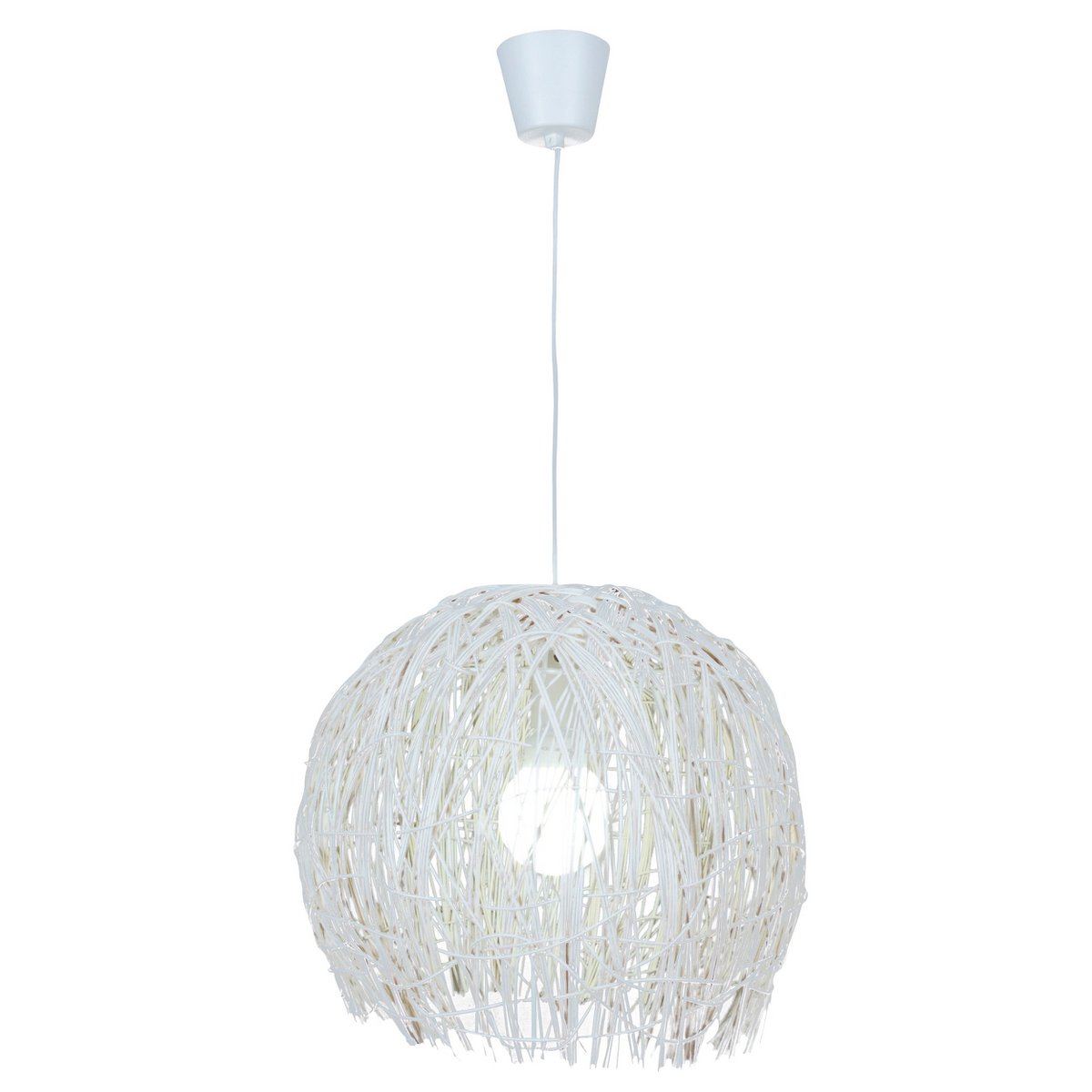 Hanglamp rattan Ø 40 cm wit