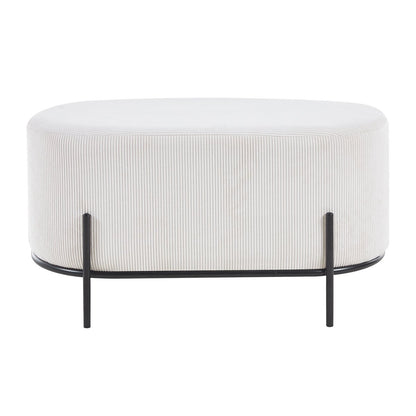 Gestoffeerde kruk koordoptiek beige