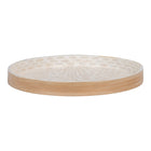 Dienblad bamboe capiz beige 40x40x3,5 cm