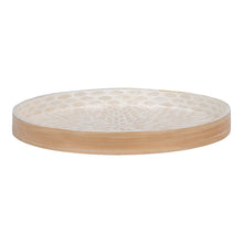 Dienblad bamboe capiz beige 40x40x3,5 cm