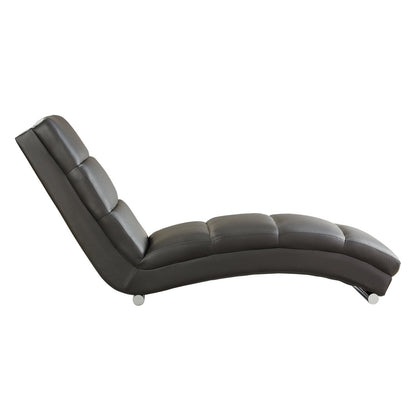 Ligbed zwart kunstleer 171x60x81 cm