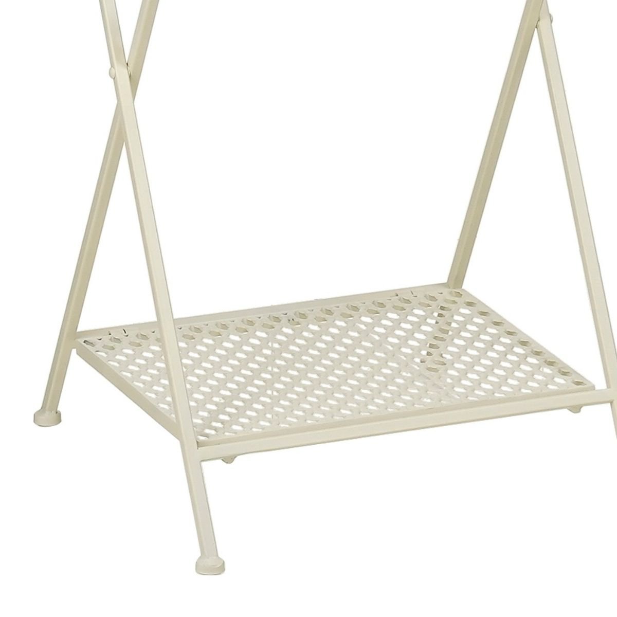 Buitentafel inklapbaar 50x38x68 cm ijzer gebroken wit
