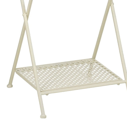 Buitentafel inklapbaar 50x38x68 cm ijzer gebroken wit
