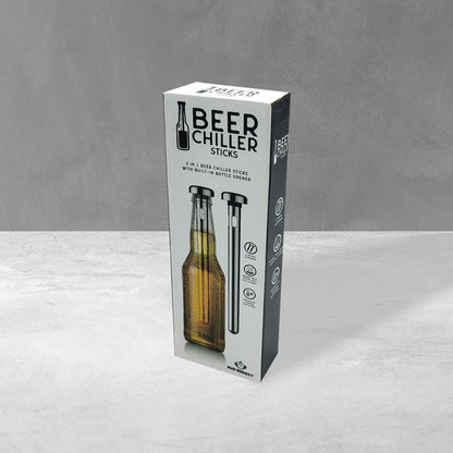 Bierkoeler roestvrij staal met flesopener 2 stuks
