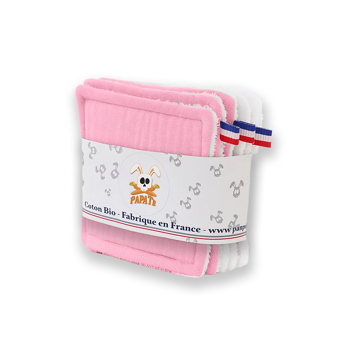Washable cotton washable white and pink cotton