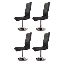 Eetkamerstoelen set van 4 zwart kunstleer