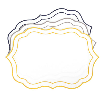 Onderplaat 44x29x1 cm polyesther wit zilver