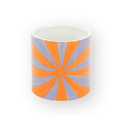 Bloempot 15,5x15,5x16 cm lila oranje