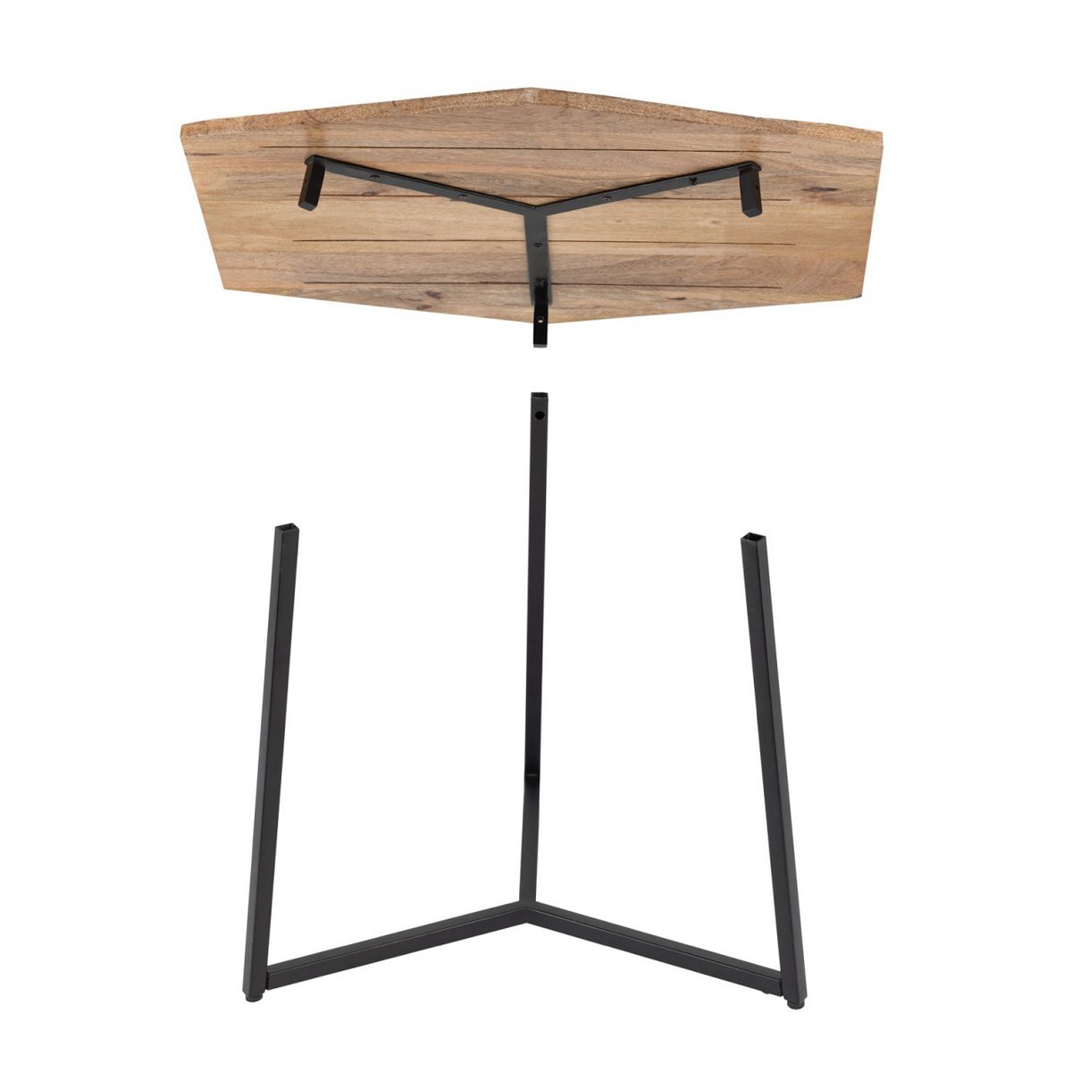 Zije Salontafel 56 X 48 Cm Metalen Frame Zwart Duurzaam