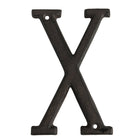 IJzeren letter X 13 cm bruin