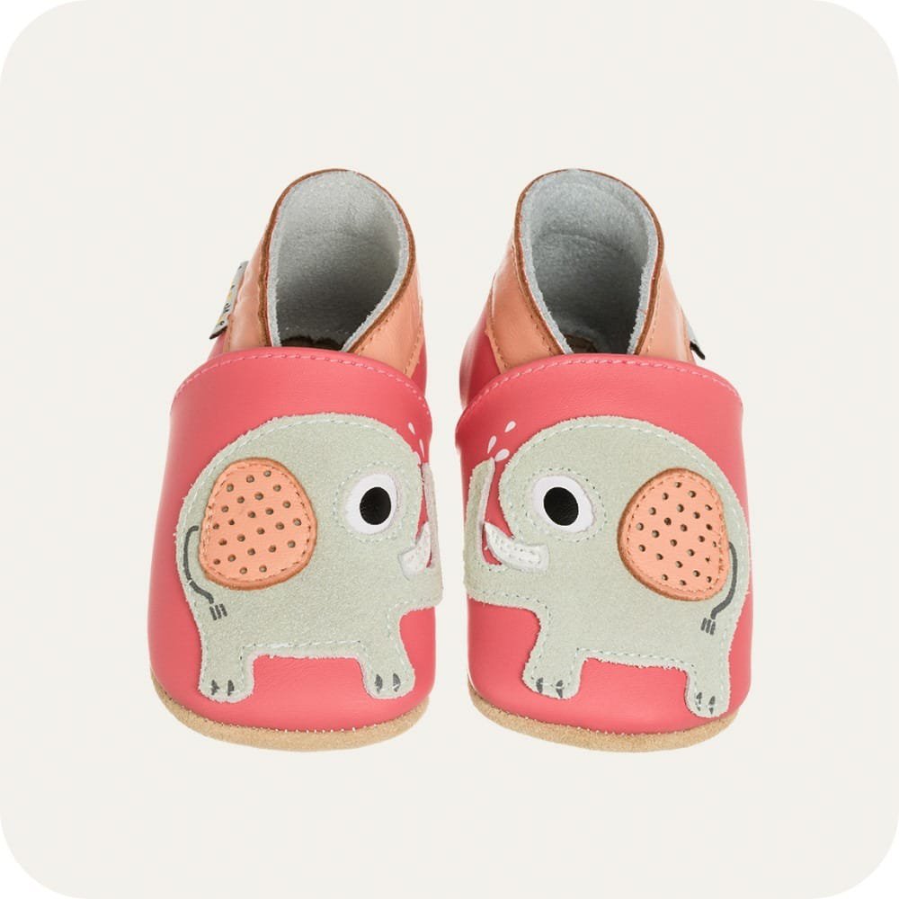 Babyslofjes leer suède zool 0-6 mnd