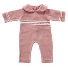 Babypakje 35 cm roze gebreid