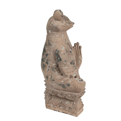 Decorative Frog Figurine 27x17x37 cm Brown Polyresin