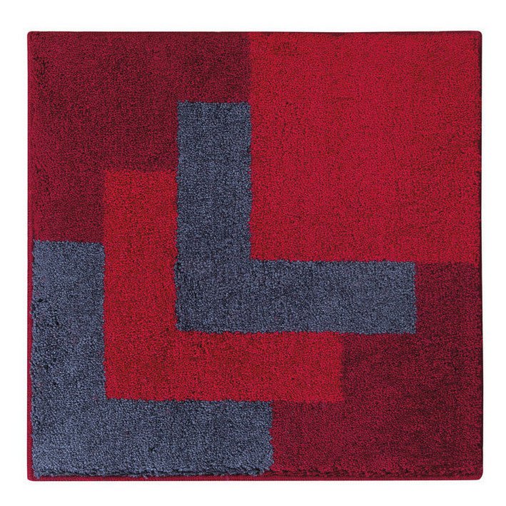 Bidetmat 60x60 cm rood