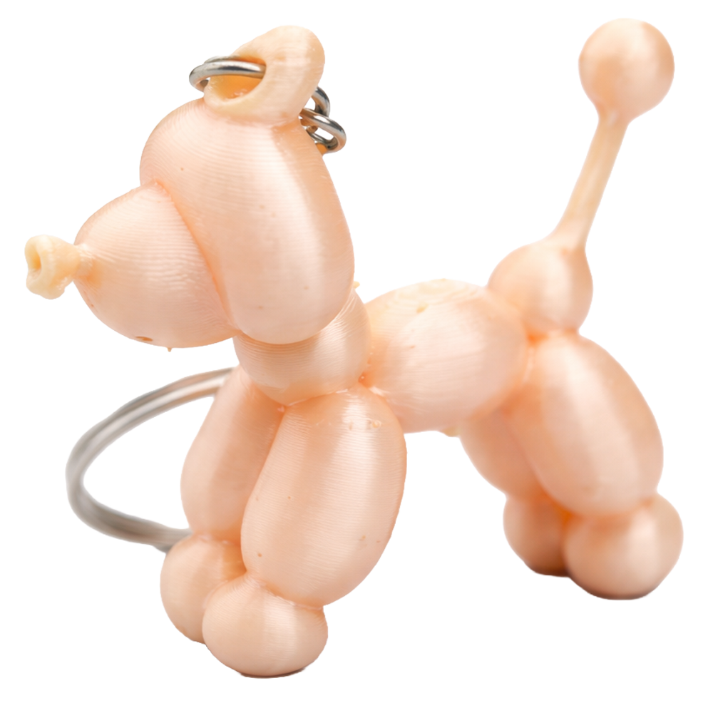 Poedel ballon hond sleutelhanger PLA